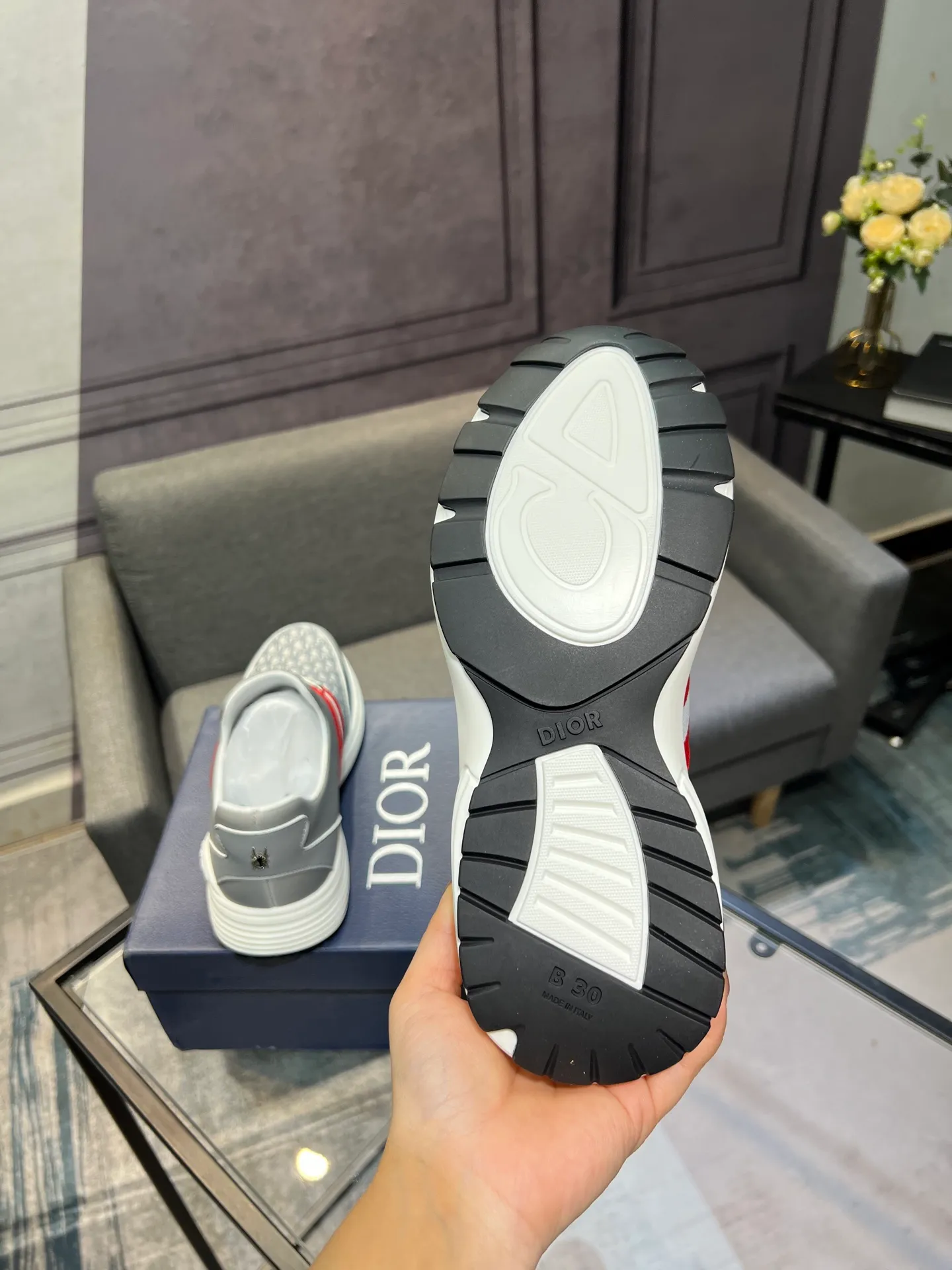 Men's shoes 💰420 [Dior] popular men's shoes, cowhide material splicing, mesh lining, original factory special sole, 38-45 (45 customized, non-refundable)